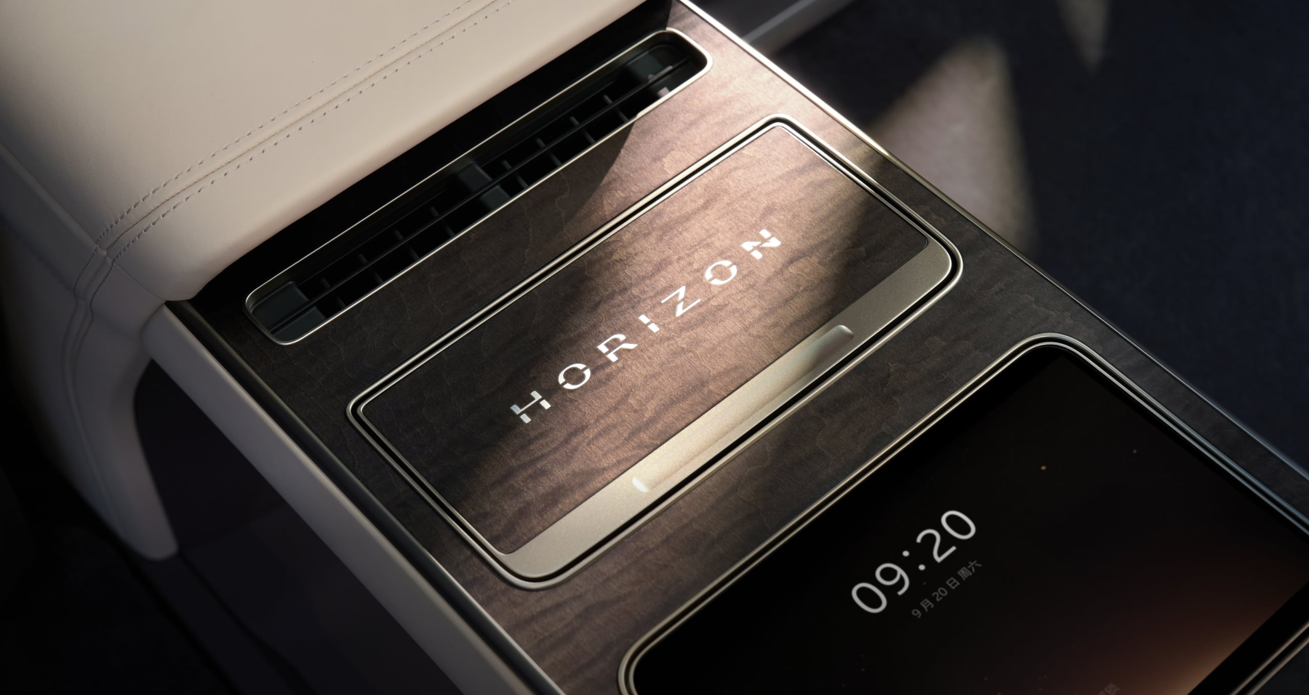 Real Wood with Aluminum Inlay Real Wood with Aluminum Inlay_NIO ET9-NIO